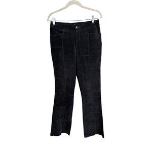 Vintage Maxima Wilsons leather suede patchwork flare pants‎ sz 8 fairy goblin